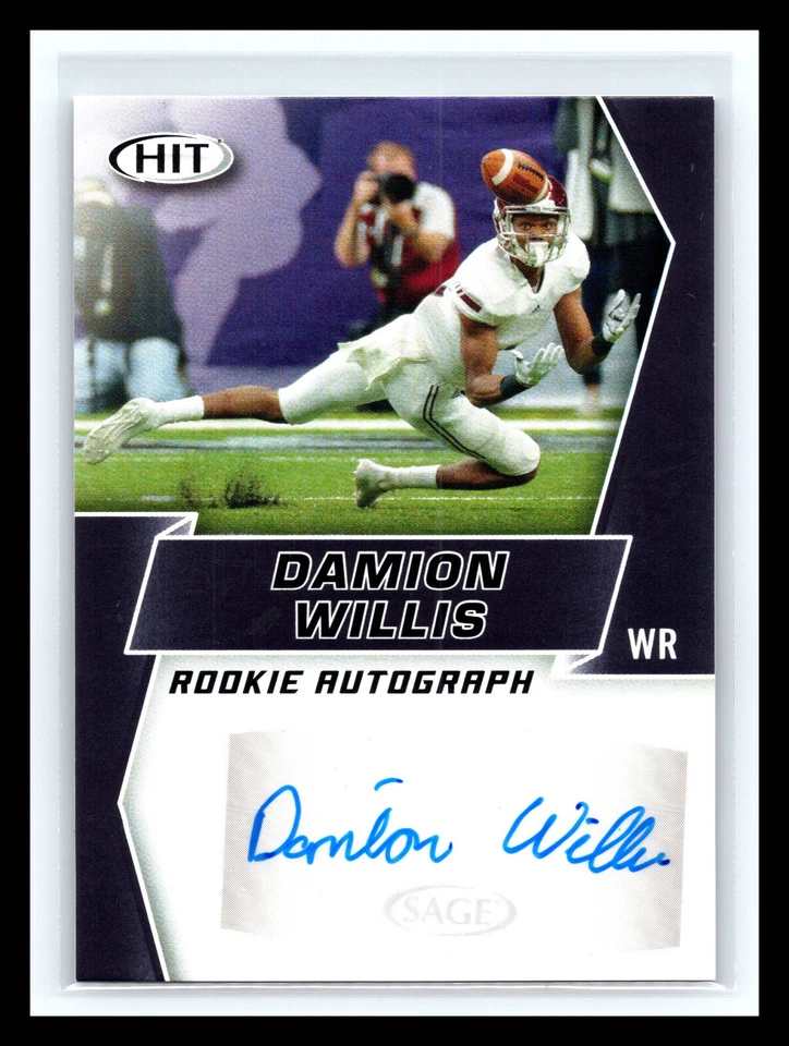 🔥 DAMION WILLIS 2019  SAGE HIT ROOKIE SIGNATURES AUTO RC - Image 1 of 2