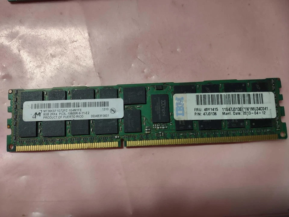 MICRON USADO MT36KSF1G72PZ-1G4M1FE 8GB 2RX4 PC3L-10600R SERVIDOR RAM SKU# 216179 Foto 1 de 1