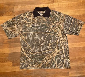 Vintage Mossy Oak Shirt XL Camo Shadow Grass 2002 Bow World Championship Polo - Picture 1 of 11