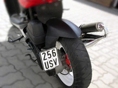 Kennzeichenhalter für Motorroller Mofa Moped 50ccm seitliche Befestigung Tuning - Bild 1 von 4