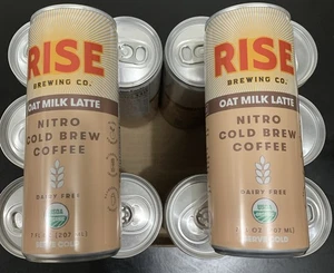 12 latas RISE Brewing Co. leche de avena café con leche nitro frío 7 oz a granel - Imagen 1 de 4