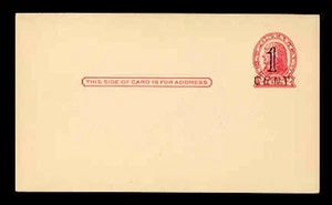 UX32 1c on 2c THOMAS JEFFERSON MINT POSTAL CARD - Picture 1 of 2