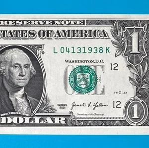 April 13, 1938 (L 04131938 K) BIRTHDAY ANNIVERSARY $1 One Dollar Bill *UNC* - Picture 1 of 4