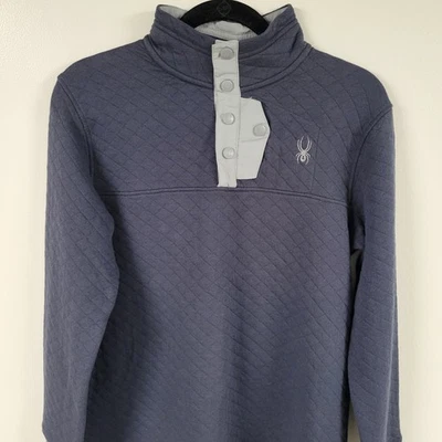 Sudadera Pullover Spyder Boys Frontier Acolchada Kyd's XL Cuello Simulado Azul Nueva con Etiquetas Foto 1 de 4