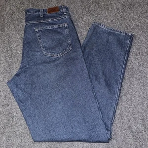 LL Bean Jeans Herren 36x36 Blau Medium Wash Baumwolle Relaxed Fit Denim Fleece Gefüttert - Bild 1 von 16