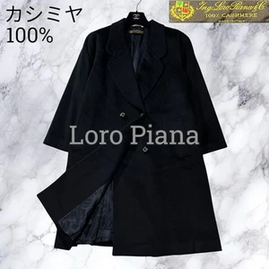 Loro Piana Cashmere Chester Coat Double-Breasted Black - Picture 1 of 12