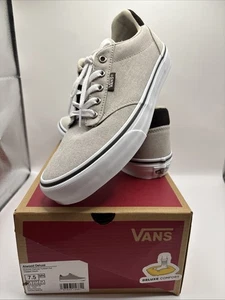 Vans Men’s Gray Canvas Lace-up Atwood Deluxe Ultra Cush Sneaker Size 7.5 - Picture 1 of 8