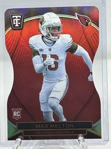 Max Melton RC #160 2024 totalmente certificado rojo troquelado/175 coincidencia de color novato - Imagen 1 de 10