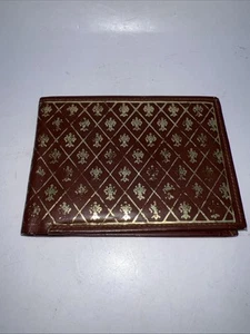 Cartera vintage de cuero sintético con diseño dorado en relieve plegable - Imagen 1 de 6