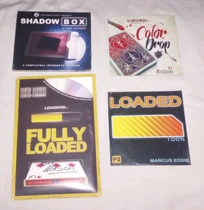 4 DVD Lot Gaff Card Magic Card To Sealed Deck Color Changing Deck Production - Picture 1 of 2