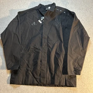 NWT Adidas Germany Soccer Full Zip Casual Jacket - Mens Large L - Black - Picture 1 of 6