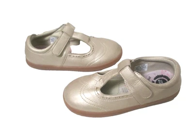 Livie & Luca Size 12 Beige Mary Jane T-stapFlats Shoes Girls - Image 1 of 4