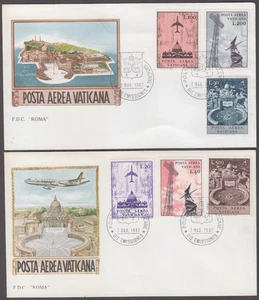 VATICAN Sc #C47-52.2 SET of 2 FDCs  VARIOUS SITES in and AROUND ST PETERS - Picture 1 of 1