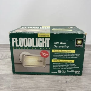 Regent Halogen Outdoor Floodlight 300 Watt Illuminator Decorative White ML300QW - Picture 1 of 12