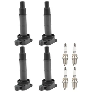 4 Ignition Coil & Spark Plug For Toyota Camry RAV4 Highlander Corolla Matrix L4 - Bild 1 von 17