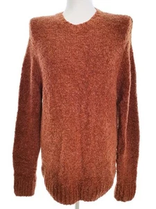 Topman Size L Orange Men's Sweater Acrylic Long Sleeve - Picture 1 of 5
