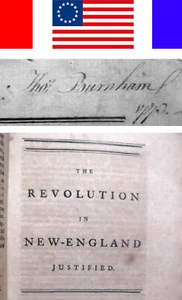 1773 Antique Signed THE REVOLUTION IN NEW ENGLAND JUSTIFIED Revolutionary War - Picture 1 of 13