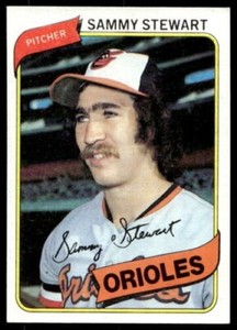 1980 Topps #119 Sammy STEWART Pitcher   Baltimore ORIOLES EXcellent FREE mailing