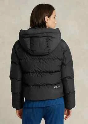 Jaqueta de esqui RLX Ralph Lauren feminina tamanho XXS repelente de água com capuz preta $698 - Imagem 1 de 4