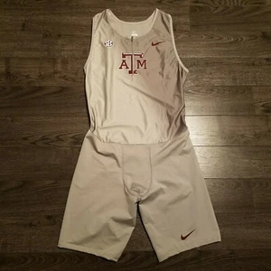 TEXAS A&M Aggies Nike Track & Field Running Singlet Speedsuit Olympic Mens 2XL - Picture 1 of 10
