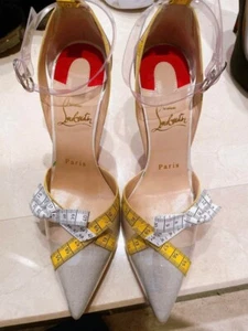 Christian Louboutin Zapatos de salón Tacón Cuero Mayor Multicolor EU35/US5 Auténticos - Imagen 1 de 24