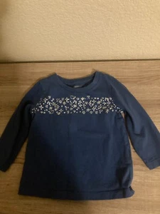 Gymboree Baby Blue Sparkly Bird Music Note Long Sleeve T Shirt Top 12-18 Months - Bild 1 von 3