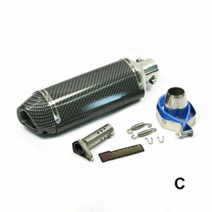 Exhaust Muffler Pipe 51mm steel Silencer Tube Fits For Kawasaki ZX6R ZX636 - Picture 1 of 5