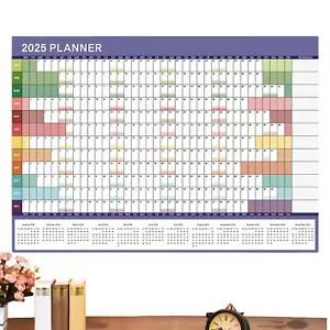 2025 Full Year Wall Planner Calendar Home Office Work Daily Calendar Wall Decor - Picture 1 of 12