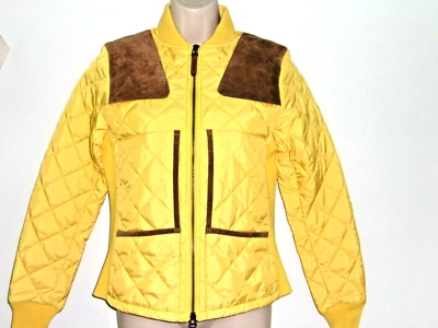  Chaqueta acolchada para mujer Polo Ralph Lauren amarilla con ribete de gamuza talla - S Foto 1 de 4