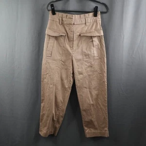 H&M Womens Pants 8 Tan Lightweight Wide Leg Straight Minimalist Y2K Retro Edgy - Picture 1 of 15