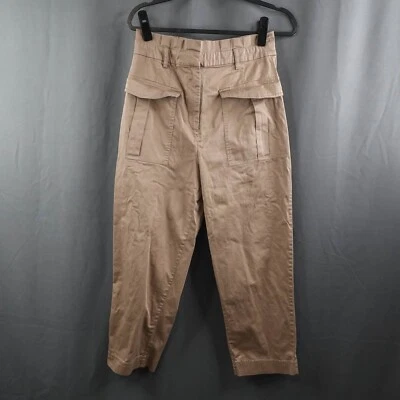 H&M Womens Pants 8 Tan Lightweight Wide Leg Straight Minimalist Y2K Retro Edgy - Image 1 of 4