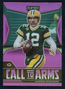 Panini Playoff Call to Arms Pink Prizm 2021 Aaron Rodgers #CA-ARO 4 MVP - Imagen 1 de 2