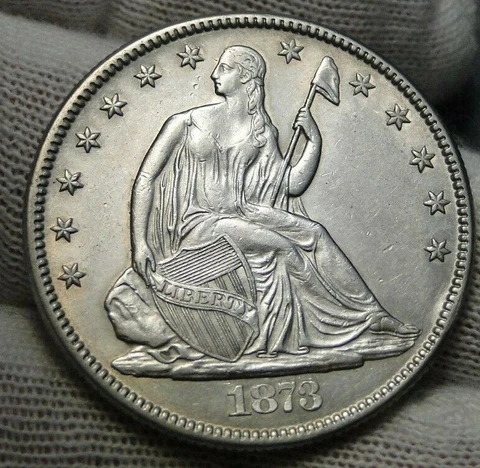 1873 Seated Liberty Half Dollar No Arrows Cover