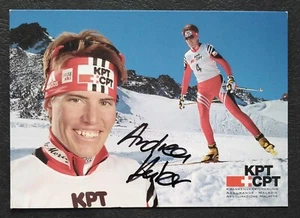 0528 Andrea Huber Skilanglauf Autogrammkarte original signiert - Picture 1 of 2