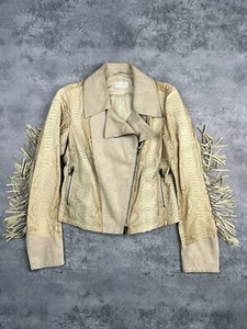 Santacroce Firenze Pitón Cuero Mujer Occidental Chaqueta Motociclista De Colección Talla 42 - Imagen 1 de 18