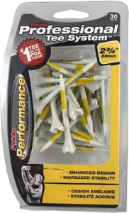 Pride Performance Professional Tee System Plastic Golf Tees (30 Count) , Yellow, - Picture 1 of 12