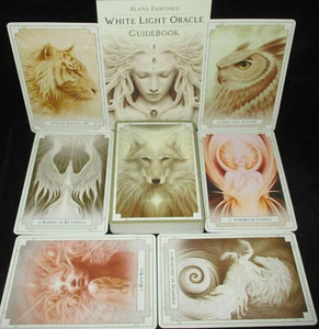 SEALED NEW ~ WHITE LIGHT CARDS & BOOK ORACLE SIGNATURE HEALING PROCESSES - Imagen 1 de 12