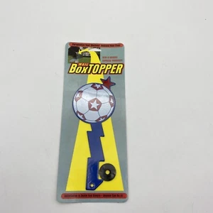 Soccer Ball Mail Box Topper Flag Metal New Mailbox Topper Blue White Red - Picture 1 of 8