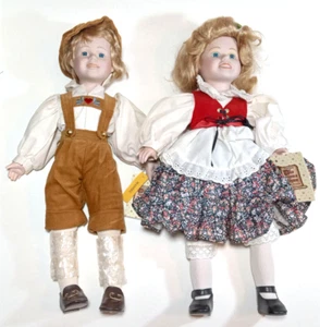 Muñecas de porcelana Brenda Thomas 1990 Once Upon a Time Collection Hansel & Gretel - Imagen 1 de 12