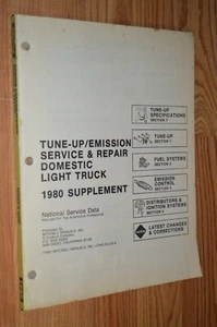 1980 Tune up/Emissions Service Repair Manual Trucks & Vans Ford Gm Chrysler Jeep - Bild 1 von 5