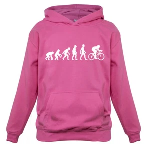 Evolution of Man Cycling - Kids Hoodie / Sweater - Cycle Bike Love Fan - Picture 1 of 20
