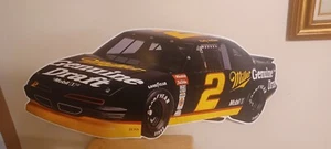 Vintage 1993 Miller Genuine Draft 3D Rusty Wallace #2 Metal Race Car Sign HUGE - Picture 1 of 11