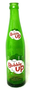 VINTAGE BUBBLE UP 10 OZ. FLASCHE, 1954? KING SIZE? KRONE TOP, STRUKTURIERT, PROP, GESCHENK, GRÜN - Bild 1 von 6