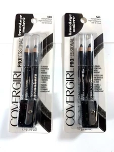 COVERGIRL Lápices de Cejas Easy Breezy 4 Lápices 2 Afiladores 500 Negro Medianoche 2x - Imagen 1 de 3