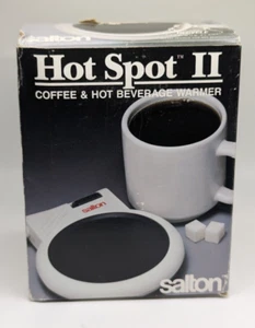 Salton Hot Spot II 2 Coffee Hot Beverage Warmer Ceramic Mug WhiteTested Working - Picture 1 of 6