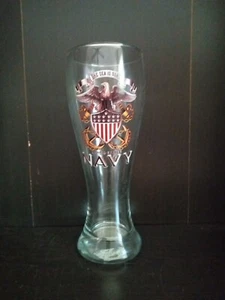  Large 9" Beer Glass Stein United States Navy The Sea Is Ours ~ Shelf89 - Picture 1 of 5