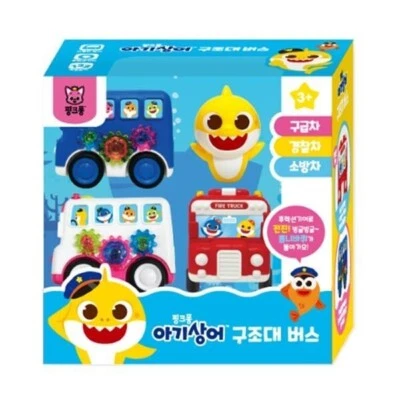 Pinkfong Baby Shark Rescue Bus - Ambulancia, coche de policía, camión de bomberos/juguete de Corea Foto 1 de 2