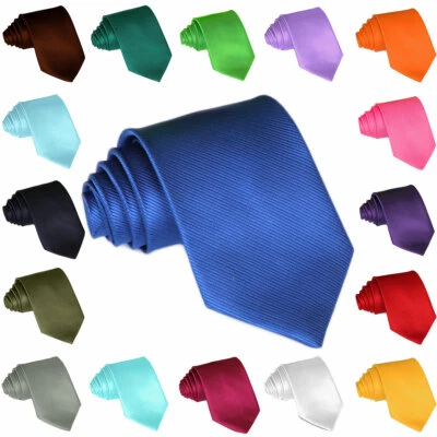 Mens Classic Striped Business Formal Woven Silky Ties Wedding Party Tie Neckties - image 1 of 4