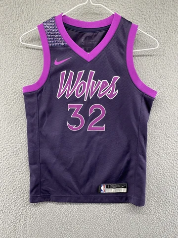 Prince Purple City Nike Swingman Karl-Anthony Towns Timberwolves Womens Size S Cover