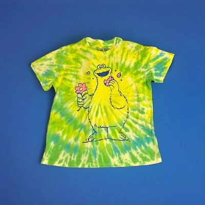 Camisa Monstruo Galleta Psychadélica Hippie Tie Dye Plaza Sésamo M Foto 1 de 4